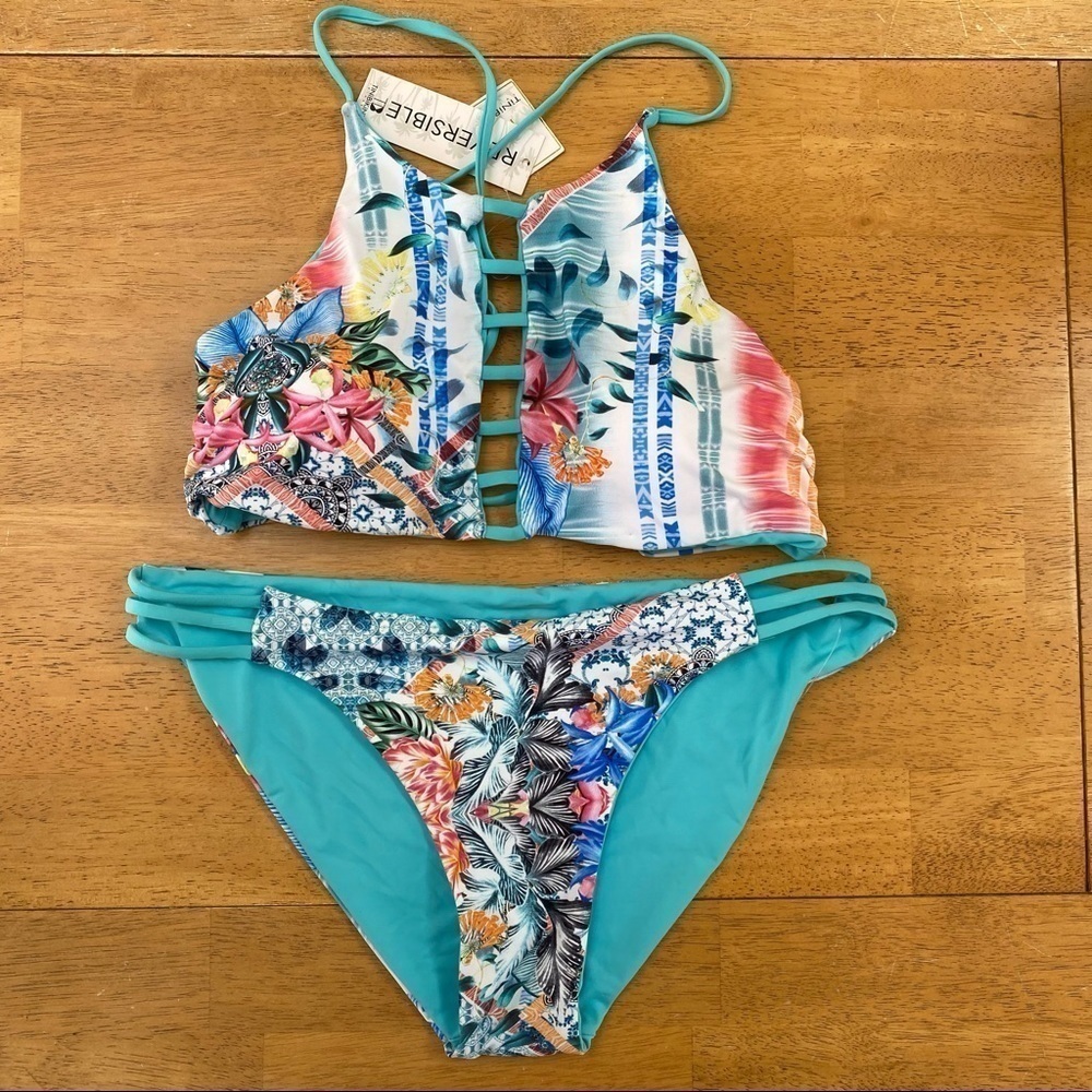 TiniBikini Reversible Floral Bikini Size XL